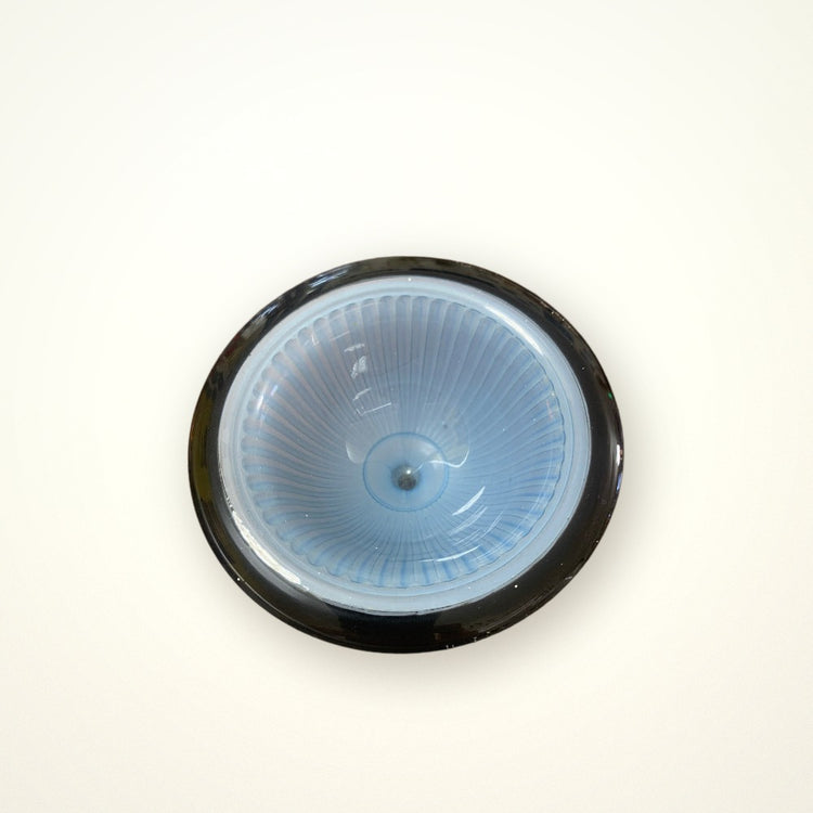 Vintage Art Deco Glass Pedestal Bowl